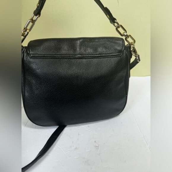 Kate Spade Mulberry Street Alicia Leather Shoulder Crossbody Saddle Bag Black - Picture 3 of 15